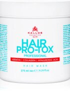 Kallos Hair Pro-Tox maska za šibke in poškodovane lase s kokosovim oljem hialuronsko kislino in kolagenom 275 ml