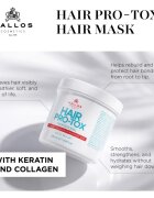 Kallos Hair Pro-Tox maska za šibke in poškodovane lase s kokosovim oljem hialuronsko kislino in kolagenom 500 ml