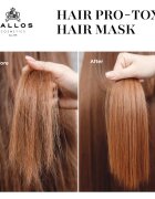 Kallos Hair Pro-Tox maska za šibke in poškodovane lase s kokosovim oljem hialuronsko kislino in kolagenom 500 ml