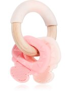 Kikkaboo Silicone and Wood Teether Keys grizalo Pink 1 kos