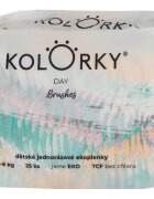 Kolorky Day Brushes ekološke plenice za enkratno uporabo velikost S 3-6 Kg 25 kos