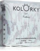 Kolorky Day Feathers ekološke plenice za enkratno uporabo velikost L 8-13 Kg 19 kos