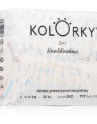 Kolorky Day Rain&Rainbow ekološke plenice za enkratno uporabo velikost S 3-6 Kg 25 kos