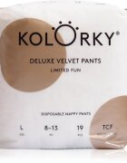 Kolorky Deluxe Velvet Pants Limited Fun hlačne plenice za enkratno uporabo velikost L 8-13 kg 19 kos