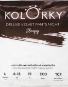 Kolorky Deluxe Velvet Pants Night Sleepy hlačne plenice za enkratno uporabo za noč L 8-13 kg 19 kos