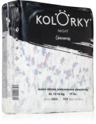 Kolorky Night Unicorn ekološke plenice za enkratno uporabo za popolno zaščito ponoči velikost XL 12-16 Kg 17 kos