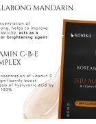 KORIKA Korean Heritage Jeju Mandarin & Vitamin B-C-E Complex Skin Illuminating Sheet Mask revitalizacijska maska iz platna 25 g