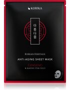 KORIKA Korean Heritage Red Ginseng & Adenosine Anti-aging Sheet Mask maska proti gubam iz platna 25 g
