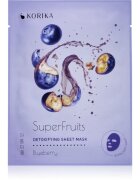 KORIKA SuperFruits Blueberry - Set of 5 Detoxifying Face Sheet Masks set mask za obraz po znižani ceni z razstrupljevalnim učinkom Blueberry