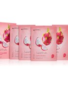 KORIKA SuperFruits Dragon Fruit - Set of 5 Calming Face Sheet Masks set mask za obraz po znižani ceni s pomirjajočim učinkom Dragon fruit