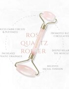 KORIKA Tools Face Roller Green Jade Stone valjček za masažo za obraz Quartz Roller Pink 1 kos