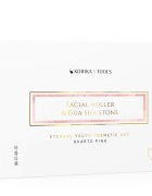 KORIKA Tools Face Roller & Gua Sha valjček za masažo za obraz in pripomoček za masažo Quartz Pink