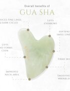 KORIKA Tools Gua Sha Green Jade Stone pripomoček za masažo za obraz 1 kos