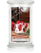 Kringle Candle Classic Strawberries & Cream dišeča sveča 623 g