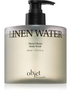 KUNDAL Objet Moist Gleam Body Wash parfumirani gel za prhanje za intenzivno vlažnost z vonjem Linen Water 450 ml