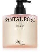 KUNDAL Objet Moist Gleam Body Wash parfumirani gel za prhanje za intenzivno vlažnost z vonjem Santal Rose 450 ml