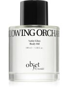 KUNDAL Objet Satin Glow Body Oil negovalno olje za telo za intenzivno vlažnost z vonjem Glowing Orchard 100 ml