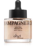 KUNDAL Objet Satin Glow Shimmer Oil bleščeče olje z vlažilnim učinkom odtenek Sparkling Wine Rose 45 ml