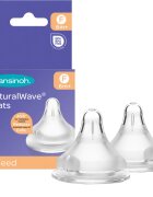 Lansinoh NaturalWave cucelj za stekleničko Fast 2 kos