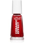 Layla Cosmetics Ceramic Effect lak za nohte odtenek N.6 Milan Red 10 ml