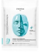 L’biotica Transforming Collagen Mask with CICA and Azulene in Microcapsules kolagenska maska proti rdečici na obrazu 1 kos