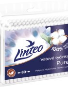 Linteo Natural Cotton Buds vatne paličice v vrečki 80 kos