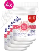 Linteo Natural Cotton Pads blazinice za odstranjevanje ličil 40 + 10ks x 4