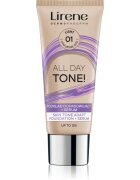 Lirene ALL DAY TONE! vlažilni tekoči puder za sijoč videz odtenek 01 Light 30 ml
