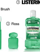 Listerine Fresh Burst ustna voda proti zobnim oblogam 250 ml