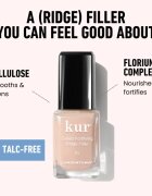 LONDONTOWN Kur Tinted Fortifying Ridge Filler gladilni podlak za nohte za suhe in krhke nohte odtenek Apricot Beige 12 ml