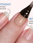LONDONTOWN Kur Tinted Fortifying Ridge Filler gladilni podlak za nohte za suhe in krhke nohte odtenek Apricot Beige 12 ml