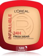 L’Oréal Paris Infaillible Fresh Wear 24h pudrasti make-up odtenek 120 Warm Doré 9 g