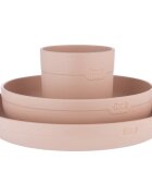 LOVI Tableware Set with Cup jedilni set Nude 3 kos