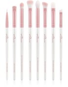 Luvia Cosmetics Prime Vegan All Eye Want set čopičev za oči Candy (Pearl White / Rose) 8 kos