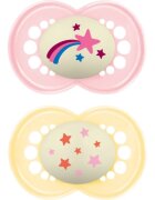 MAM Original Night 6m+ duda Yellow/ Pink 2 kos