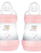 MAM Perfect Star Anti-colic Bottle antikolična steklenička 0m+ Pink 2x160 ml