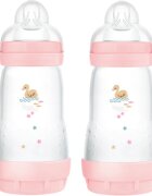 MAM Perfect Star Anti-colic Bottle antikolična steklenička 2m+ Pink 2x260 ml