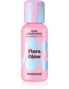 MAMONDE Flora Glow Rose Liquid Mask vlažilna maska za obraz z učinkom eksfoliacije 80 ml