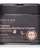 Mary&May Premium Idebenone Blackberry Complex Essence Mask vlažilna tekstilna maska z učvrstitvenim učinkom veliko pakiranje 20 kos