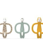 Matchstick Monkey Animal Teether Gift Set darilni set za otroke Giraffe Gigi Lion Luda Monkey Mint
