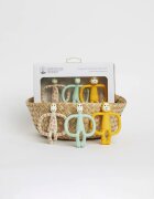 Matchstick Monkey Animal Teether Gift Set darilni set za otroke Giraffe Gigi Lion Luda Monkey Mint