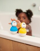 Matchstick Monkey Endless Bathtime Fun Wobblers igrača za v vodo Blue & Yellow 2 kos