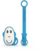 Matchstick Monkey Flat Face Teether & Soother Clip darilni set za otroke Blue