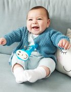 Matchstick Monkey Flat Face Teether & Soother Clip darilni set za otroke Blue