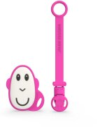 Matchstick Monkey Flat Face Teether & Soother Clip darilni set za otroke Pink
