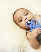 Matchstick Monkey Mini Monkey Teether grizalo z antimikrobnim dodatkom Blue 1 kos