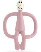 Matchstick Monkey Teething Toy and Gel Applicator grizalo s krtačko 2v1 Dusty Pink 1 kos