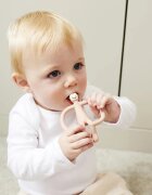 Matchstick Monkey Teething Toy and Gel Applicator grizalo s krtačko 2v1 Dusty Pink 1 kos