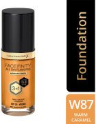 Max Factor Facefinity All Day Flawless dolgoobstojen tekoči puder SPF 20 odtenek 87 Warm Caramel 30 ml