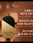 Max Factor Facefinity Refillable kompaktni matirajoči puder SPF 20 odtenek 033 Crystal Beige 10 g